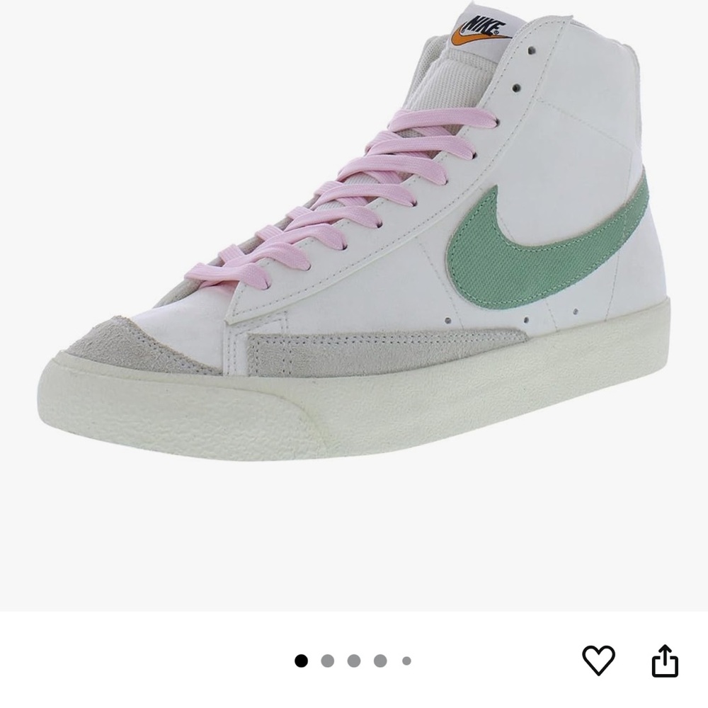 Unisex Nike  White and Green High-Top Sneakers Size 7